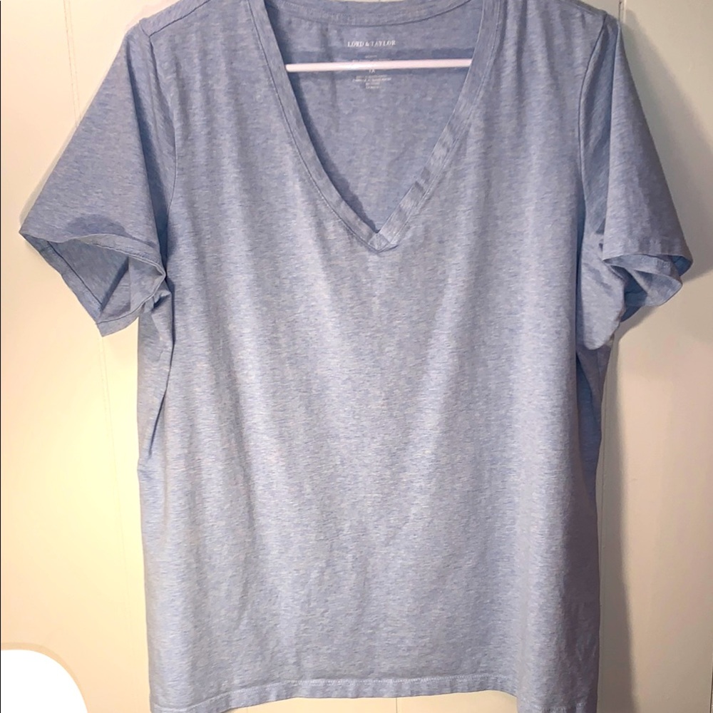 Lord & Taylor cotton V-Neck T-Shirt